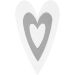 3 pc/ 1 pack, heart, size 25+49+75 mm