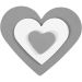 3 pc/ 1 pack, heart, size 25+49+75 mm