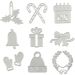 1 pc, christmas motifs, dia. 2-6,5 cm
