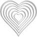1 pc, heart, size 2,5x3-10x11 cm