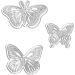 1 pc, butterfly, size 5x4,5+6,5x5+8x4,5 cm