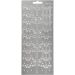 1 sheet, cross, sheet 10x23 cm, silver