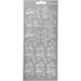 1 sheet, stork with baby, sheet 10x23 cm, silver