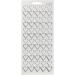 1 sheet, hearts, sheet 10x23 cm, silver