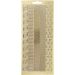 1 sheet, borders, sheet 10x23 cm, gold