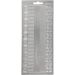 1 sheet, borders, sheet 10x23 cm, silver