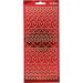 1 sheet, hearts, sheet 10x23 cm, transparent red