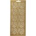 1 sheet, hearts, sheet 10x23 cm, gold