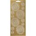 1 sheet, flowers, sheet 10x23 cm, gold