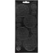 1 sheet, flowers, sheet 10x23 cm, black