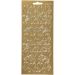 1 sheet, hearts, sheet 10x23 cm, gold