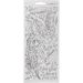1 sheet, feathers, sheet 10x23 cm, silver