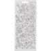 1 sheet, butterflies, sheet 10x23 cm, silver