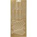 1 sheet, ties, sheet 10x23 cm, gold