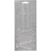 1 sheet, ties, sheet 10x23 cm, silver