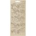 1 sheet, roses, sheet 10x23 cm, gold