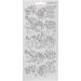 1 sheet, roses, sheet 10x23 cm, silver