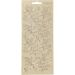 1 sheet, leaves, sheet 10x23 cm, gold