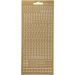 1 sheet, numbers, sheet 10x23 cm, gold