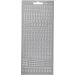 1 sheet, numbers, sheet 10x23 cm, silver