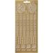 1 sheet, jubilee numbers, sheet 10x23 cm, gold