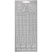 1 sheet, jubilee numbers, sheet 10x23 cm, silver