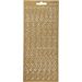 1 sheet, numbers, sheet 10x23 cm, gold