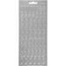 1 sheet, numbers, sheet 10x23 cm, silver