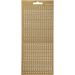 1 sheet, numbers, sheet 10x23 cm, gold