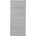 1 sheet, numbers, sheet 10x23 cm, silver