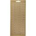 1 sheet, numbers, sheet 10x23 cm, gold