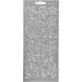 1 sheet, twigs, sheet 10x23 cm, silver