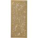 1 sheet, leaves, sheet 10x23 cm, gold