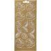 1 sheet, roses, sheet 10x23 cm, gold