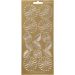 1 sheet, daisies, sheet 10x23 cm, gold