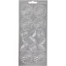1 sheet, daisies, sheet 10x23 cm, silver