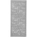 1 sheet, roses, sheet 10x23 cm, silver