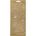 1 sheet, unicorn, sheet 10x23 cm, gold