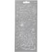 1 sheet, unicorn, sheet 10x23 cm, silver