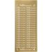1 sheet, velkommen, sheet 10x23 cm, gold