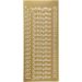 1 sheet, guldbryllup, sheet 10x23 cm, gold
