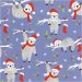 5 m/ 1 roll, Sloth with Christmas hat, W: 50 cm, 80 g, purple