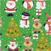 100 m/ 1 roll, Santa Claus, Christmas tree, Christmas present, reindeer, snowman and penguin, W: 50 cm, 80 g, green