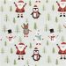 100 m/ 1 roll, Santa Claus, snowman, reindeer, polar bear and penguin, W: 50 cm, 80 g, ice blue