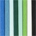 8 sheet/ 1 pack, sheet 25x60 cm, Crêpe ratio: 180%, 105 g, blue/green harmony