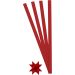 100 strips/ 1 pack, L: 45 cm, dia. 4,5 cm, W: 10 mm, red