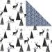 3 sheet/ 1 pack, deer and pattern, 180 g, black, silver, white