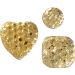 35 pc/ 1 pack, round, square, heart, size 6+8+10 mm, gold