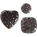 35 pc/ 1 pack, round, square, heart, size 6+8+10 mm, black