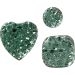 35 pc/ 1 pack, round, square, heart, size 6+8+10 mm, green